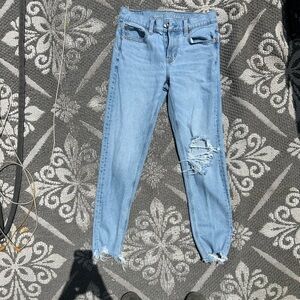American Eagle Outfitters Blue Ankle Cropped Jeans